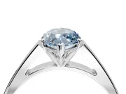 Solitaire Engagement Ring Setting for Fancy Blue Marquise Center with Tapered Split Shoulders and Prong Head in White Gold