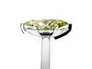 Solitaire Engagement Ring Setting for Fancy Yellow Marquise Center with Basket Rail and Prong Head in Platinum