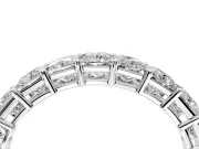 Princess Cut Lab-Grown Diamond Half Eternity Wedding Band with Shared-Prong Setting in Platinum