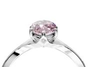 Solitaire Engagement Ring Setting for Fancy Pink Marquise Center with Plain Split Shank and Prong Head in Sterling Silver