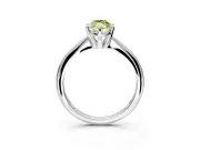 Solitaire Engagement Ring Setting for Fancy Yellow Marquise Center with Knife Ridge Band and Claw Prong Head in Platinum