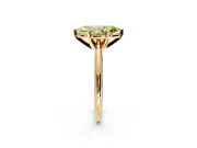 Solitaire Engagement Ring Setting for Fancy Yellow Marquise Center with Knife Ridge Band and Claw Prong Head in Yellow Gold