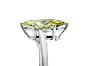 Solitaire Engagement Ring Setting for Fancy Yellow Marquise Center with Plain Bypass Twist Band and Prong Head in Platinum