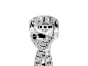 Solitaire Engagement Ring Setting for Round Cut Center with Narrow Twist Pave Band and Prong Head in Platinum