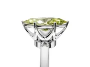 Solitaire Engagement Ring Setting for Fancy Yellow Marquise Center with Plain Band and Tulip Prong Head in White Gold