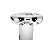 Solitaire Engagement Ring Setting for Marquise Center with Wide Band and Bezel Head in Platinum