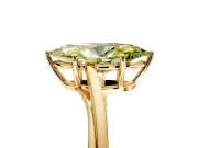 Solitaire Engagement Ring Setting for Fancy Yellow Marquise Center with Plain Bypass Twist Band and Prong Head in Yellow Gold
