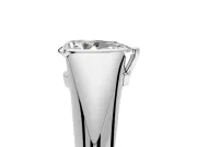 Tension Engagement Ring Setting for Pear-Shaped Center with Wide Tapered Band and Tension Head in Sterling Silver