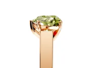 Solitaire Engagement Ring Setting for Fancy Yellow Heart-Shaped Center with Tapered Split Shoulders and Prong Head in Rose Gold