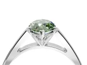 Solitaire Engagement Ring Setting for Fancy Green Marquise Center with Tapered Split Shoulders and Prong Head in Sterling Silver