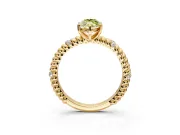 Rope Engagement Ring Setting for Fancy Yellow Marquise Center with Accent Shoulders and Prong Head in Yellow Gold