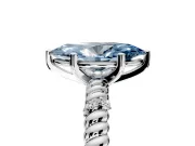 Rope Engagement Ring Setting for Fancy Blue Marquise Center with Accent Shoulders and Prong Head in Platinum