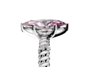 Rope Engagement Ring Setting for Fancy Pink Marquise Center with Accent Shoulders and Prong Head in Sterling Silver