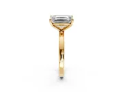 Fancy Pink Oval and Emerald Cut Lab-Grown Diamond Toi et Moi Engagement Ring with Prong-Set Stones in Yellow Gold
