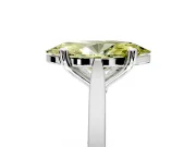 Solitaire Engagement Ring Setting for Fancy Yellow Marquise Center with Tapered Shoulders and Prong Head in Platinum