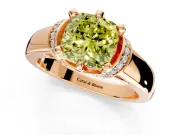 Solitaire Engagement Ring Setting for Fancy Yellow Cushion Cut Center with Wide Band, Pave Collar and Prong Head in Rose Gold