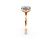 Fancy Blue Oval and Emerald Cut Lab-Grown Diamond Toi et Moi Engagement Ring with Prong-Set Stones in Rose Gold