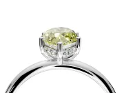 Hidden Halo Engagement Ring Setting for Fancy Yellow Marquise Center with Thin Round-Wire Band and Prong Head in Platinum