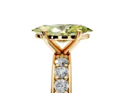 Solitaire Engagement Ring Setting for Fancy Yellow Marquise Center with Channel-Set Accents and Prong Head in Yellow Gold