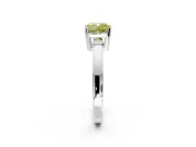 Solitaire Engagement Ring Setting for Fancy Yellow Cushion Cut Center with Plain Band and Flat Tab Prong Head in Platinum