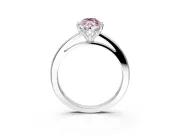 Solitaire Engagement Ring Setting for Fancy Pink Marquise Center with Basket Rail and Prong Head in Platinum