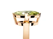 Solitaire Engagement Ring Setting for Fancy Yellow Marquise Center with Plain Band and Flat Tab Prong Head in Rose Gold