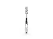 Marquise and Round Cut Lab-Grown Diamond 5 Stone Half Eternity Wedding Band with Prong Setting in Sterling Silver