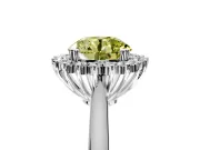 Starburst Halo Engagement Ring Setting for Fancy Yellow Round Cut Center with Thin Round-Wire Band and Prong Head in Platinum