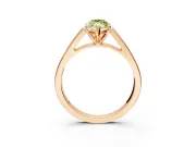 Solitaire Engagement Ring Setting for Fancy Yellow Marquise Center with Tapered Split Shoulders and Prong Head in Rose Gold
