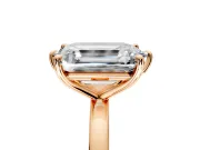 Marquise and Emerald Cut Lab-Grown Diamond Toi et Moi Engagement Ring with Prong-Set Stones in Rose Gold
