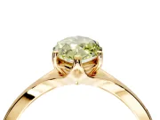 Solitaire Engagement Ring Setting for Fancy Yellow Marquise Center with Plain Split Shank and Prong Head in Yellow Gold