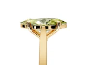 Solitaire Engagement Ring Setting for Fancy Yellow Marquise Center with Tapered Shoulders and Prong Head in Yellow Gold