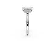 Fancy Pink Oval and Emerald Cut Lab-Grown Diamond Toi et Moi Engagement Ring with Prong-Set Stones in Sterling Silver