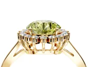 Starburst Halo Engagement Ring Setting for Fancy Yellow Round Cut Center with Flat Cathedral Band and Prong Head in Yellow Gold