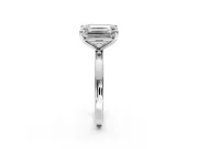 Fancy Yellow Emerald Cut and Emerald Cut Lab-Grown Diamond Toi et Moi Engagement Ring with Prong-Set Stones in Platinum