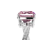 Solitaire Engagement Ring Setting for Fancy Pink Asscher Cut Center with Twisted Pave Band and Prong Head in Sterling Silver