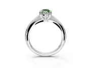Solitaire Engagement Ring Setting for Fancy Green Marquise Center with Reverse Tapered Band and Prong Head in Platinum