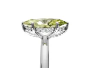 Hidden Halo Engagement Ring Setting for Fancy Yellow Marquise Center with Thin Rounded Band and Prong Head in Platinum