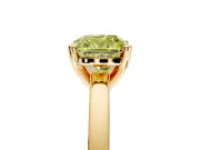Solitaire Engagement Ring Setting for Fancy Yellow Cushion Cut Center with Basket Rail and Prong Head in Yellow Gold