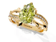 Solitaire Engagement Ring Setting for Fancy Yellow Pear-Shaped Center with Pave and Plain Crossover Band and Prong Head in Yellow Gold