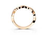 Round Cut Lab-Grown Diamond Twisted Infinity Wedding Band with Spaced Prong Setting in Rose Gold