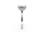Fancy Pink Emerald Cut and Emerald Cut Lab-Grown Diamond Toi et Moi Engagement Ring with Prong-Set Stones in White Gold