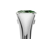 Tension Engagement Ring Setting for Fancy Green Oval Center with Wide Tapered Band and Tension Head in Platinum