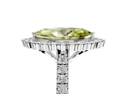 Milgrain Floral Halo Engagement Ring Setting for Fancy Yellow Marquise Center with Pave Band and Prong Head in Sterling Silver