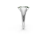 Tension Engagement Ring Setting for Fancy Green Marquise Center with Wide Tapered Band and Tension Head in Platinum