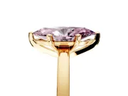 Solitaire Engagement Ring Setting for Fancy Pink Marquise Center with Basket Rail and Prong Head in Yellow Gold