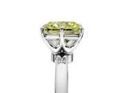 Solitaire Engagement Ring Setting for Fancy Yellow Radiant Cut Center with Plain Band and Tulip Prong Head in Sterling Silver