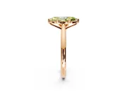 Solitaire Engagement Ring Setting for Fancy Yellow Marquise Center with Narrow Cathedral Band and Prong Head in Rose Gold