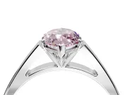 Solitaire Engagement Ring Setting for Fancy Pink Marquise Center with Tapered Split Shoulders and Prong Head in White Gold