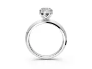 Solitaire Engagement Ring Setting for Cushion Cut Center with Wide Knife Ridge Band and Prong Head in Sterling Silver